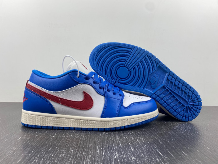 Jordan 1 Low Sport Blue Gym Red (Women''s) - DC0774-416