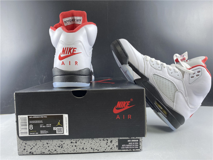 AIR JORDAN 5 FIRE RED 3M SILVER TONGUE 2020 DA1911-102