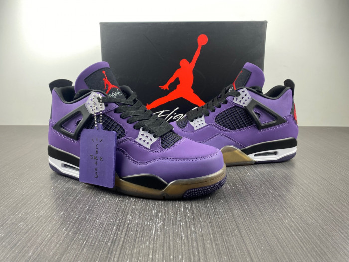 Travis Scott x Air Jordan 4 Retro Purple Suede White Midsole AJ4-766302
