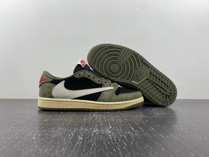 TRAVIS SCOTT AIR JORDAN 1 LOW OG BLACK OLIVE DM7866-002