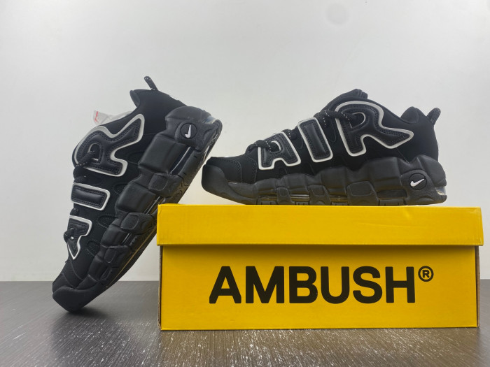 AMBUSH x Nike Air More Uptempo Low Black White FB1299-001