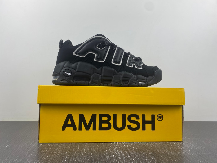 AMBUSH x Nike Air More Uptempo Low Black White FB1299-001
