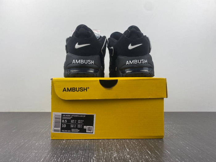 AMBUSH x Nike Air More Uptempo Low Black White FB1299-001