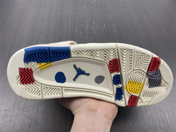 Air Jordan 4 Womens Canvas Sail Cement Grey DQ4909-100