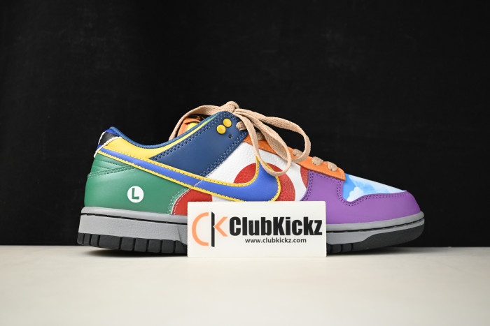 nike dunk low "what the S*per mario" custom dh0952-100