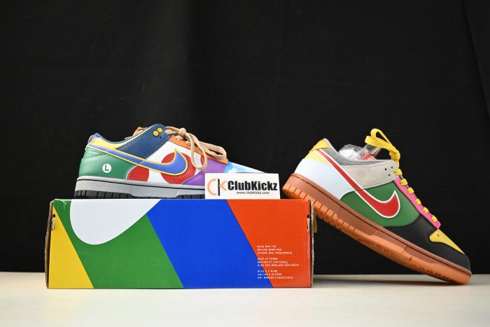 nike dunk low "what the S*per mario" custom dh0952-100