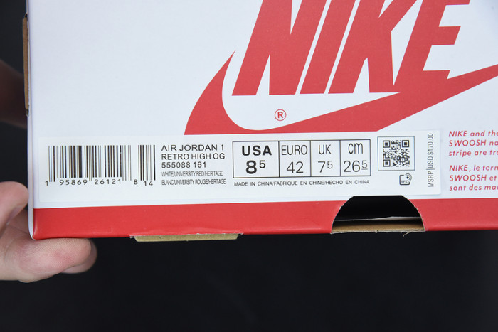 Air Jordan 1 High OG ‘Heritage’ 555088-161