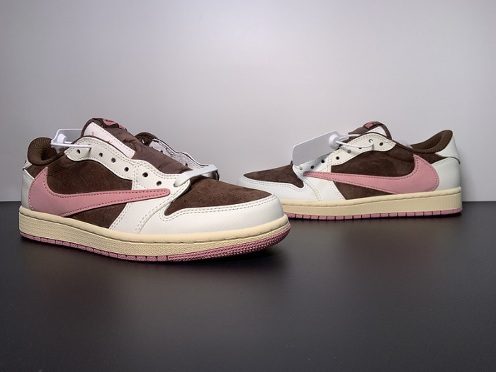 Travis Scott x Air Jordan 1 Low OG Dark Pony Pink Oxford DZ4137-206