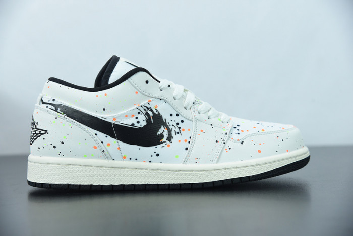 Air Jordan 1 Low ''Brushstroke Swoosh - Paint Splatter'' DM3528-100