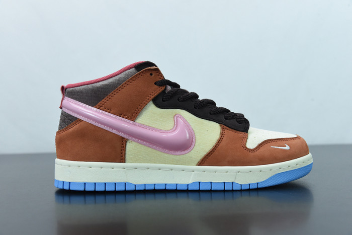 Nike Dunk Mid Social Status Free Lunch Chocolate Milk DJ1173-700