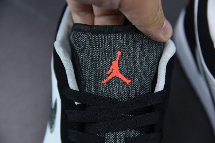 Air Jordan 1 Low Black White Wolf Grey Infrared 553558-029