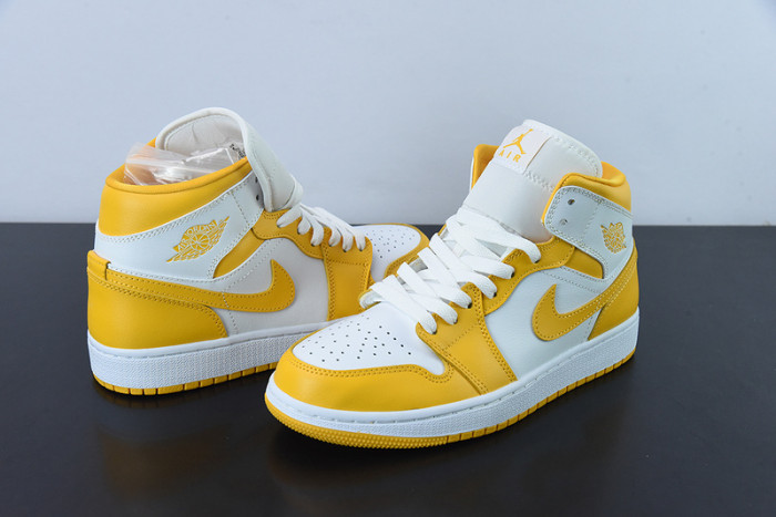 Jordan 1 Mid White University Gold (Women