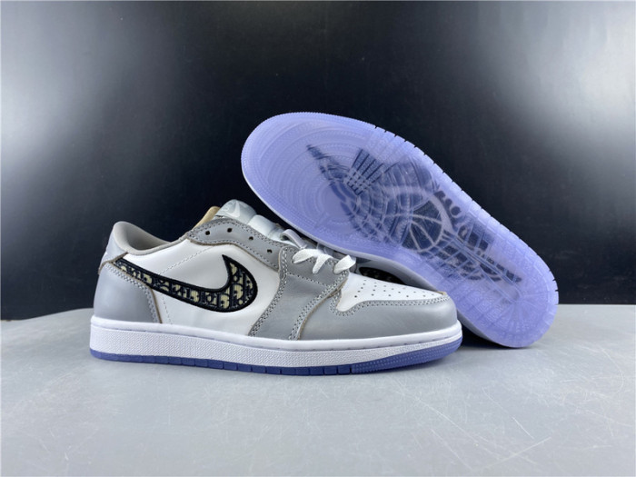 D*or x air jordan 1 low ''white grey'' cn8608-002