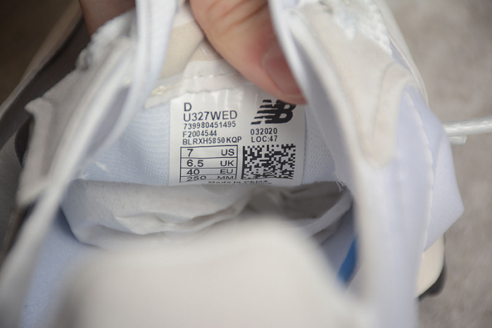 New Balance 327 Grey Matter White U327WED