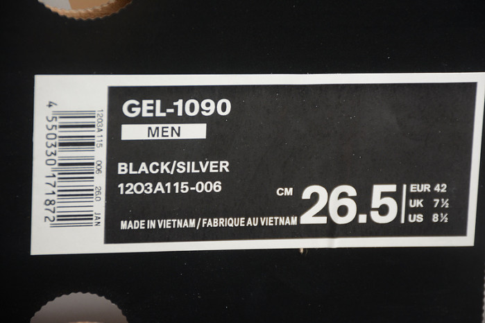 As*ic*s gel-1090 black silver - 1203a115-006