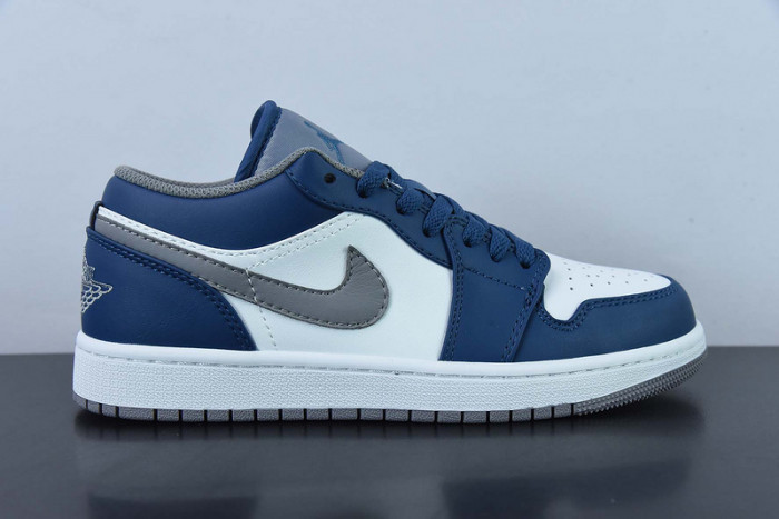 Air Jordan 1 Low ''True Blue Cement'' - 553558 412