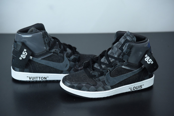 air jordan 1 x off L**is aj1 ow black