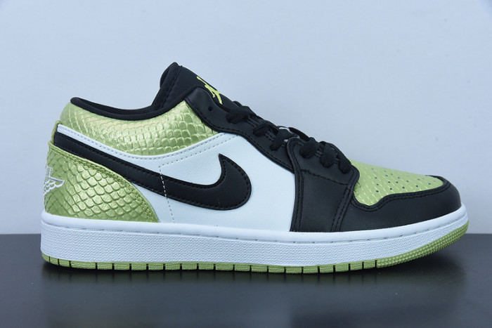 Air Jordan 1 Low "Vivid Green Snakeskin" DX4446-301