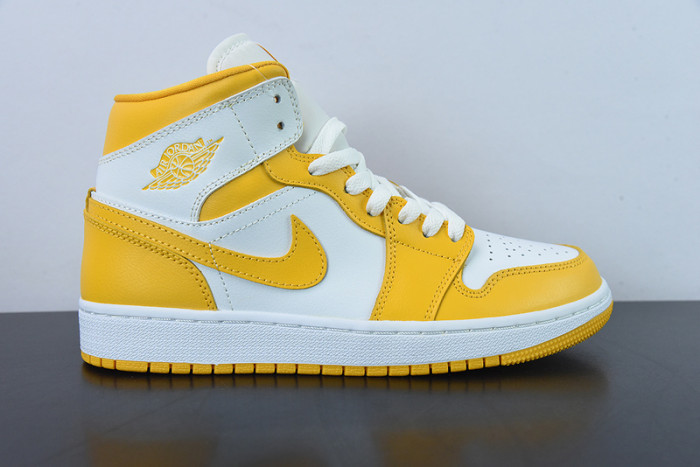 Jordan 1 Mid White University Gold (Women''s) - BQ6472-117