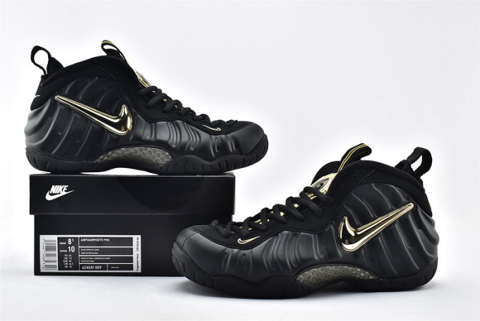 Nike Air Foamposite Pro Black Metallic Gold 624041-009