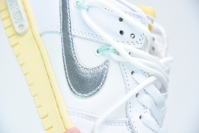 OFW Nike Dunk Low 01 Of 50 OW White Metallic Silver DM1602-127