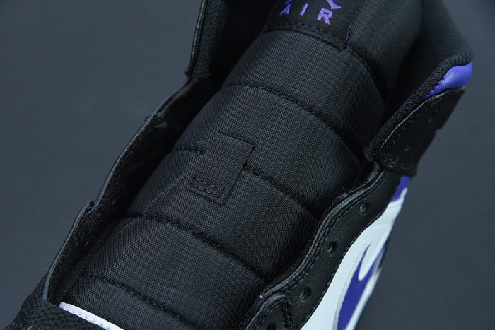 Air Jordan 1 Mid White Black Purple 554724-095